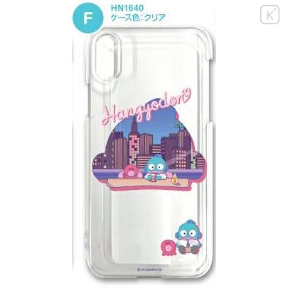 Japan Sanrio Clear Smartphone Case - Hangyodon : Night City Skyscraper - 1