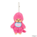 Japan Monchhichi Plush Keychain - Monchhichi-kun : Colors Berry Pink - 1