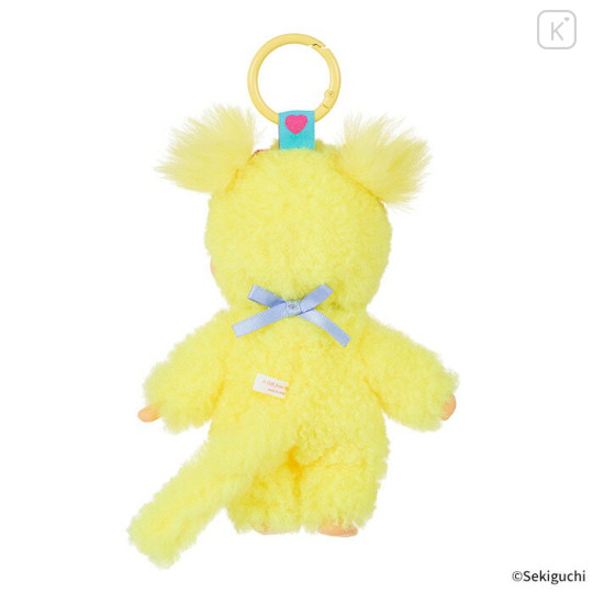 Japan Monchhichi Plush Keychain - Monchhichi-chan : Sweet Lollipop Yellow - 2