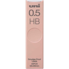 Japan Uni Smudge Proof Leads - 0.5mm HB Cheek Palette Case