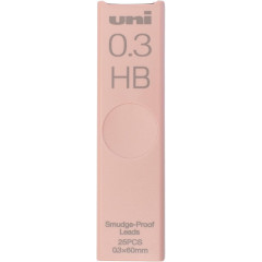 Japan Uni Smudge Proof Leads - 0.3mm HB Cheek Palette Case