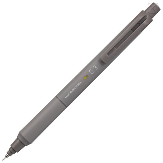 Japan Uni Kuru Toga KS Mechanical Pencil - 0.3mm Brow Gray - 2