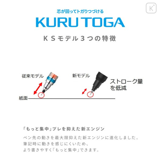 Japan Uni Kuru Toga KS Mechanical Pencil - 0.3mm Gloss Pearl - 5