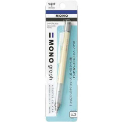 Japan Tombow Mono Graph Mechanical Pencil - 0.3mm Cream Yellow