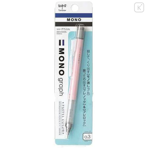 Japan Tombow Mono Graph Mechanical Pencil - 0.3mm Coral Pink - 1