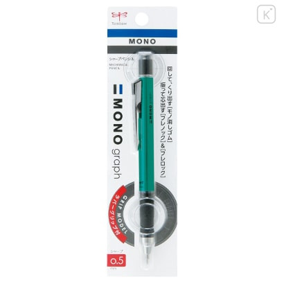 Japan Tombow Mono Graph Grip Mechanical Pencil - 0.5mm Shine Turquoise - 1