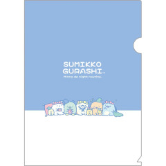 Japan San-X A4 Clear Holder - Sumikko Gurashi : Blue