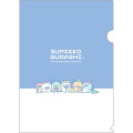 Japan San-X Original A4 Clear Holder - Sumikko Gurashi : Blue - 1