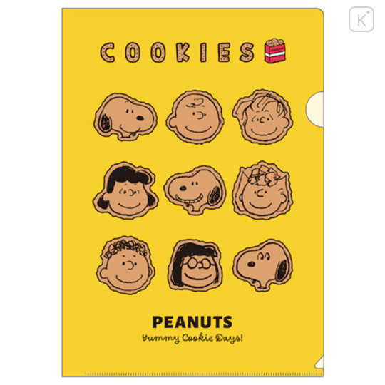 Japan Peanuts A4 Clear Holder - Snoopy : Yummy Cookie Days Yellow - 1