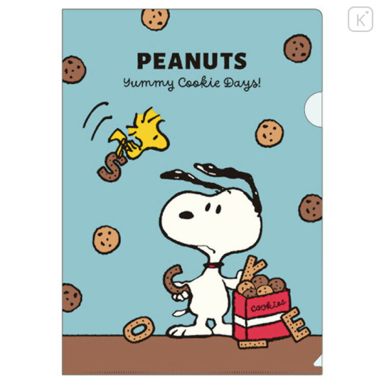 Japan Peanuts A4 Clear Holder - Snoopy & Woodstock : Yummy Cookie Days - 1