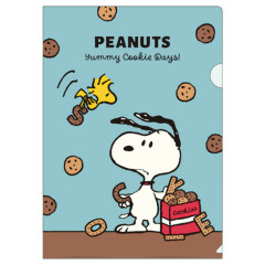 Japan Peanuts A4 Clear Holder - Snoopy & Woodstock : Yummy Cookie Days