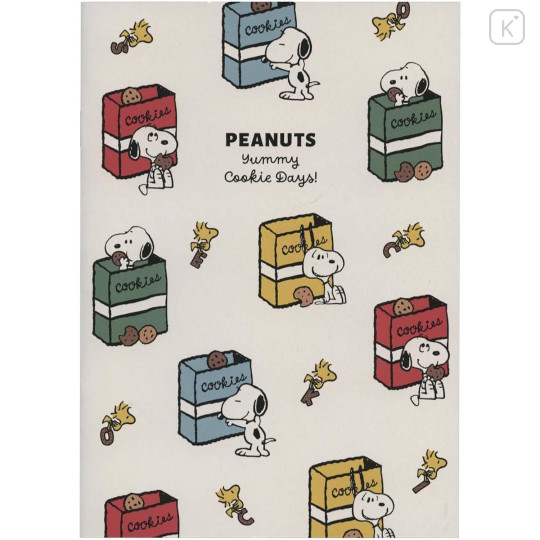 Japan Peanuts B6 Saddle Stitched Notebook - Snoopy & Woodstock : Yummy Cookie Days Ivory - 1