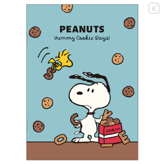 Japan Peanuts B6 Saddle Stitched Notebook - Snoopy & Woodstock : Yummy Cookie Days - 1