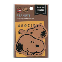 Japan Disney Vinyl Sticker Set - Snoopy : Yummy Cookie Days Brown