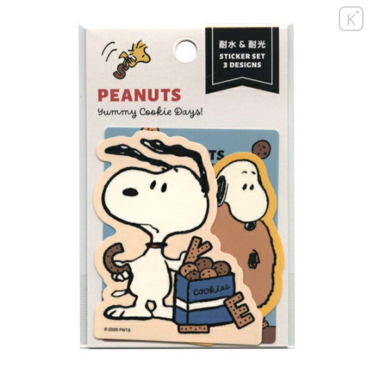 Japan Disney Vinyl Sticker Set - Snoopy : Yummy Cookie Days - 1