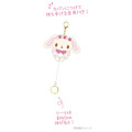 Japan Sanrio Plush Mascot Retractable Reel Keychain - Sugarbunnies : Kurousa Strawberry Flower Fairy - 3