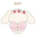Japan Sanrio Plush Mascot Retractable Reel Keychain - Sugarbunnies : Shirousa Strawberry Flower Fairy - 2