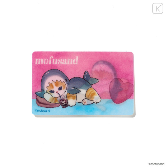 Japan Mofusand Lenticular Phone Sticker - Shark Cat Relax - 3