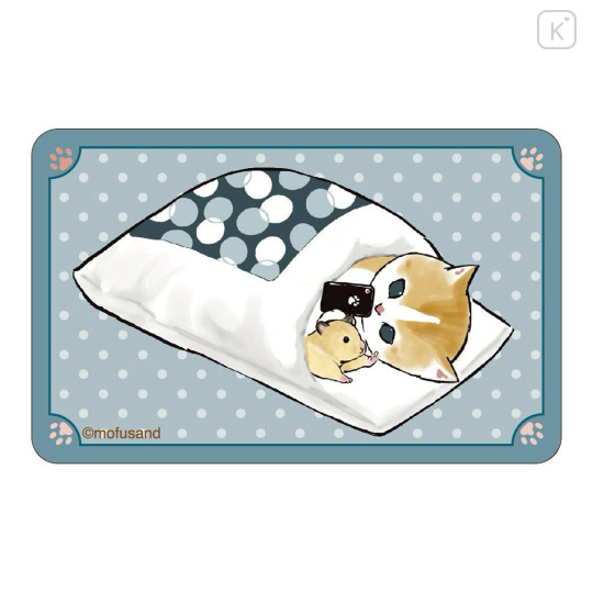 Japan Mofusand Lenticular Phone Sticker - Bedidng Cat with Hamster - 1