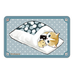 Japan Mofusand Lenticular Phone Sticker - Bedidng Cat with Hamster
