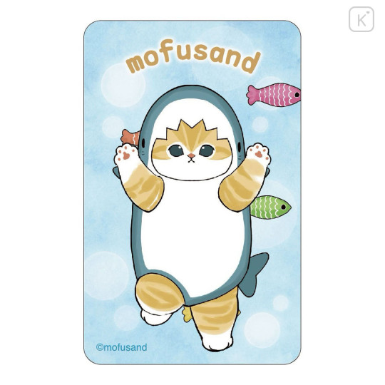 Japan Mofusand Lenticular Phone Sticker - Shark Cat Standing - 2