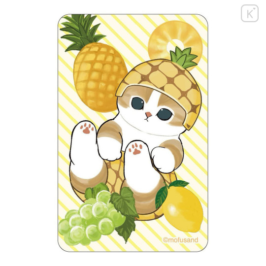Japan Mofusand Lenticular Phone Sticker - Fruit Pineapple Cat - 1