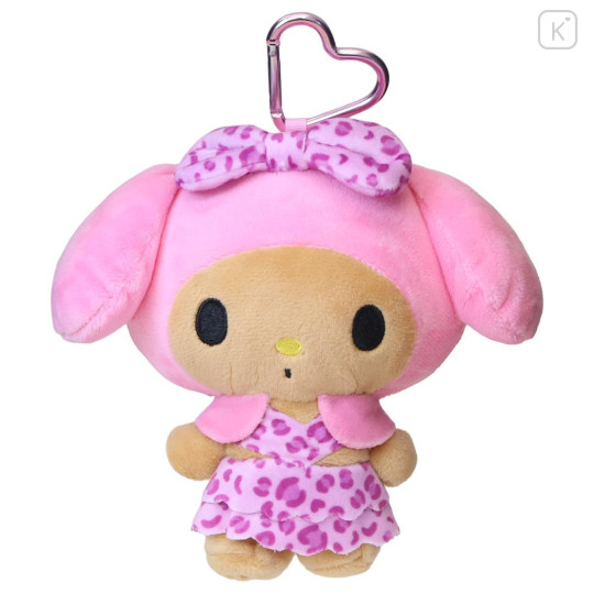 Japan Sanrio Mascot Holder Mini Plush Pouch - My Melody : Tan Sunburned Swimsuit Leopard - 1