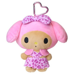 Japan Sanrio Mascot Holder Mini Plush Pouch - My Melody : Tan Sunburned Swimsuit Leopard