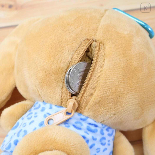 Japan Sanrio Mascot Holder Mini Plush Pouch - Cinnamoroll : Tan Sunburned Swimsuit Leopard - 3