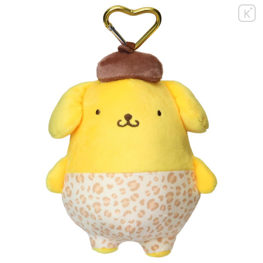 Japan Sanrio Mascot Holder Mini Plush Pouch - Pompompurin : Swimsuit Leopard - 1