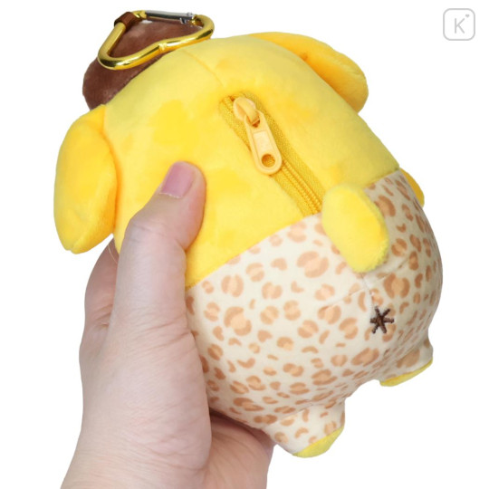 Japan Sanrio Mascot Holder Mini Plush Pouch - Pompompurin : Swimsuit Leopard - 2