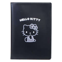 Japan Sanrio Passport Cover Card Holder - Hello Kitty : Monochrome