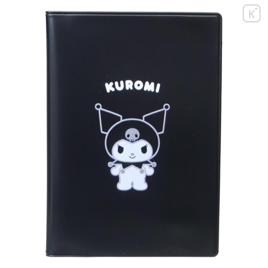 Japan Sanrio Passport Cover Card Holder - Kuromi : Monochrome - 1