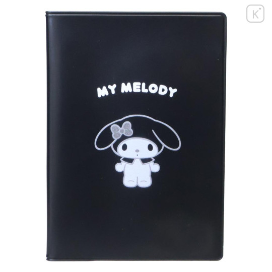 Japan Sanrio Passport Cover Card Holder - My Melody : Monochrome - 1