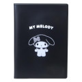 Japan Sanrio Passport Cover Card Holder - My Melody : Monochrome - 1