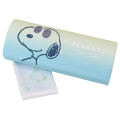 Japan Peanuts Glasses Case with Cloth - Snoopy : Joe Cool Summer Gradient Green Blue Yellow - 1