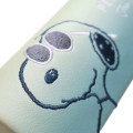 Japan Peanuts Glasses Case with Cloth - Snoopy : Joe Cool Summer Gradient Green Blue Yellow - 4