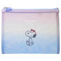 Japan Peanuts Flat Mesh Pouch - Snoopy : Joe Cool Summer Gradient Purple Blue Pink - 1