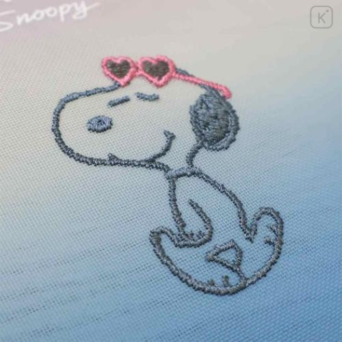 Japan Peanuts Flat Mesh Pouch - Snoopy : Joe Cool Summer Gradient Purple Blue Pink - 4