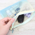 Japan Peanuts Flat Mesh Pouch - Snoopy : Joe Cool Summer Gradient Green Blue Yellow - 3