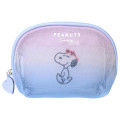 Japan Peanuts Mini Pouch & Tissue Case - Snoopy : Joe Cool Summer Gradient Purple Blue Pink - 1