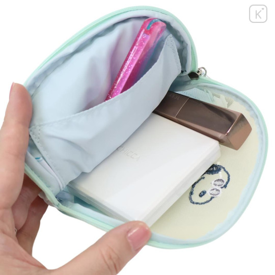 Japan Peanuts Mini Pouch & Tissue Case - Snoopy : Joe Cool Summer Gradient Green Blue Yellow - 3