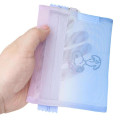 Japan Peanuts Mesh Mini Pouch - Snoopy : Joe Cool Summer Gradient Purple Blue Pink - 2