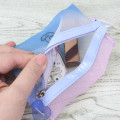 Japan Peanuts Mesh Mini Pouch - Snoopy : Joe Cool Summer Gradient Purple Blue Pink - 3