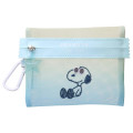 Japan Peanuts Mesh Mini Pouch - Snoopy : Joe Cool Summer Gradient Green Blue Yellow - 1