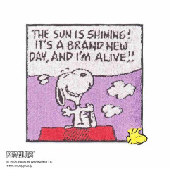 Japan Peanuts Mini Towel Handkerchief - Snoopy : Brand New Day Purple