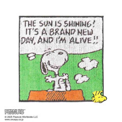Japan Peanuts Mini Towel Handkerchief - Snoopy : Brand New Day Green