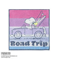 Japan Peanuts Mini Towel Handkerchief - Snoopy : Road Trip Purple - 1