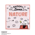 Japan Peanuts Mini Towel Handkerchief - Snoopy : Loves Nature Cloud Red - 1