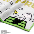 Japan Peanuts Mini Towel Handkerchief - Snoopy : Loves Nature Cloud Green - 2